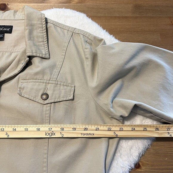 NorthCrest Womens Khaki Cotton Field Jacket With Buttons Pockets Size XL - Picture 10 of 12